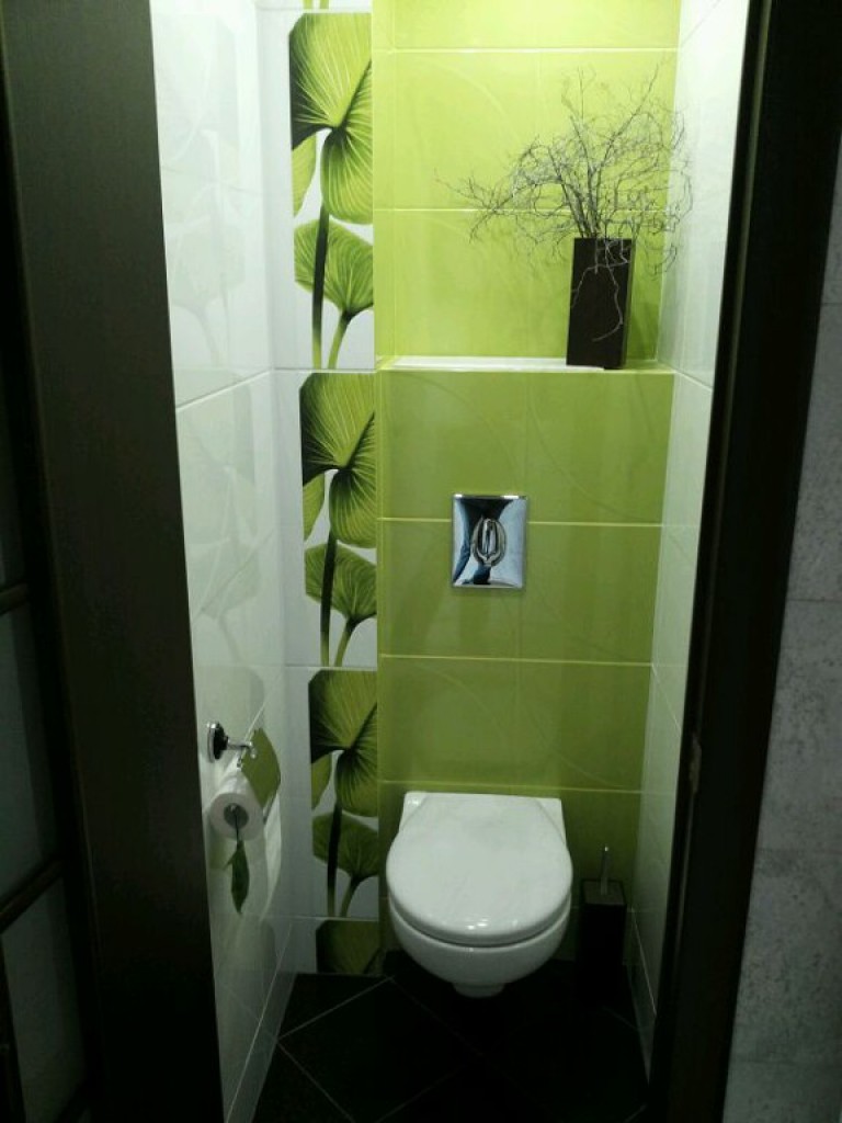 Туалет дизайн в зеленых тонах фото